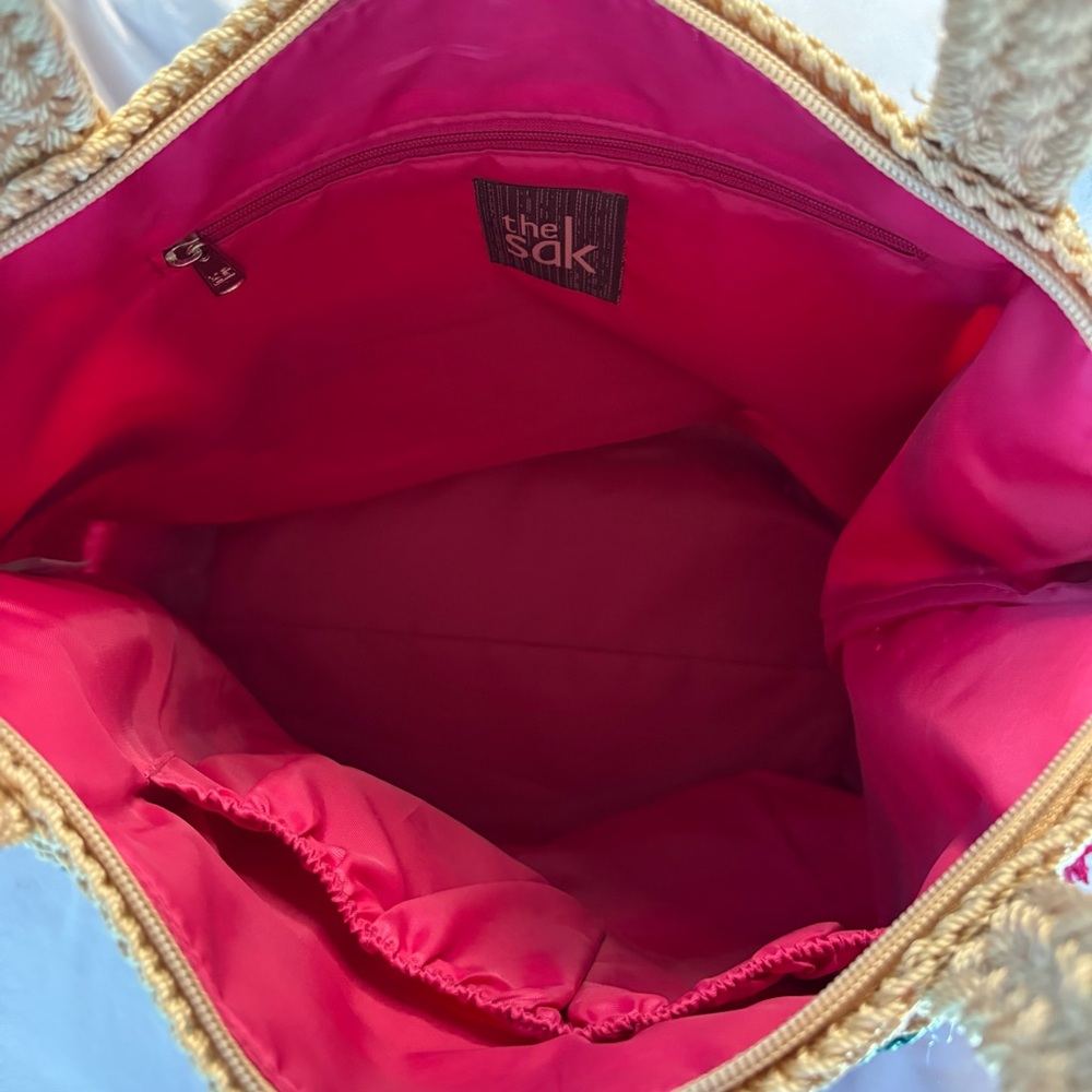 The Sak Crochet Kenya stripe Tote Bag multi - Picture 9 of 14